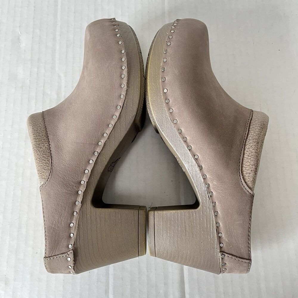 Dansko Sammy Clogs Womens Slip On Comfort Open Heel Casual Shoes Nubuck Leather - Picture 7 of 13